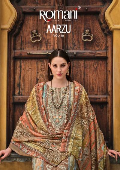 AARZU VOL 10 BY ROMANI DESIGNER COTTON SALWAR SUIT WHOLESALER IN INDIA